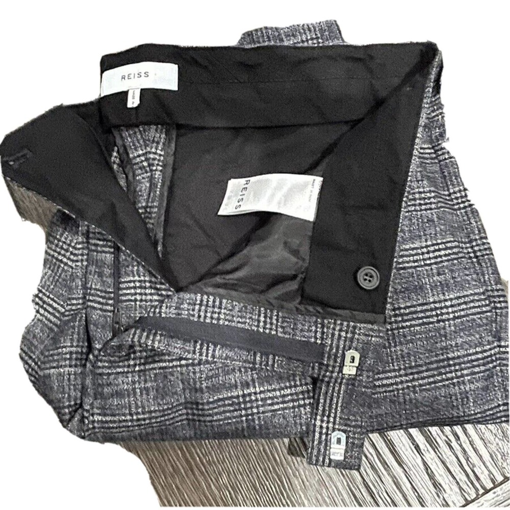 REISS Pants Mens 36X30 Gray Tailored Zipped Formal Business